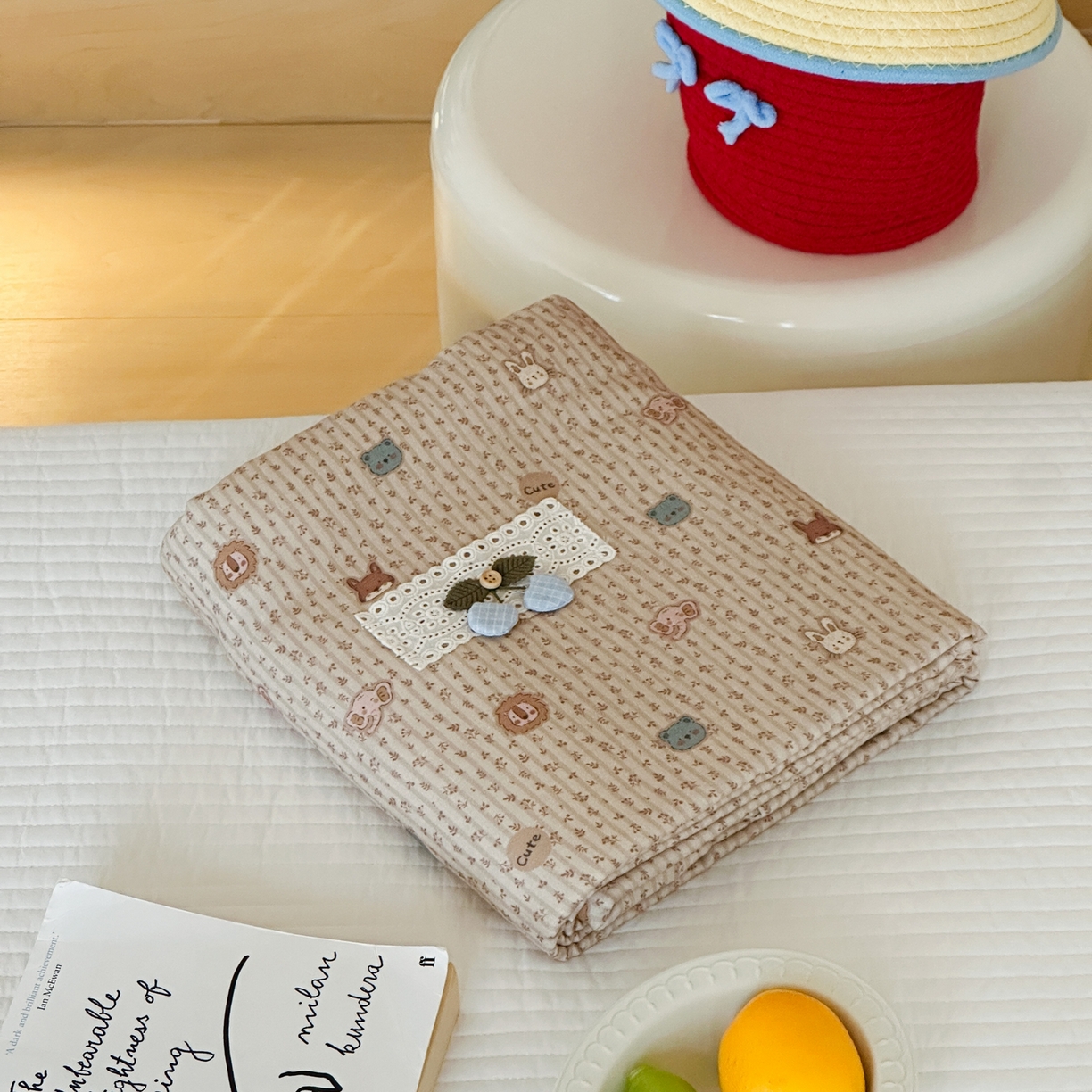 91家纺网 家纺一手货源 找家纺 （总）月夏 2025新款双层纱韩式小碎花被套