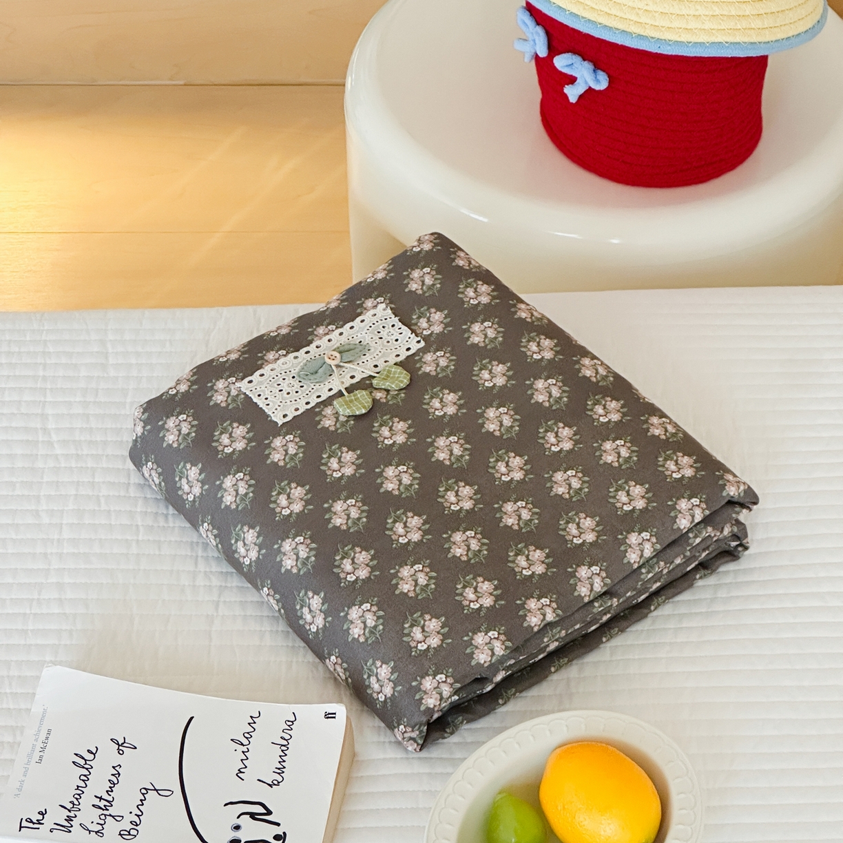 91家纺网 家纺一手货源 找家纺 （总）月夏 2025新款双层纱韩式小碎花被套