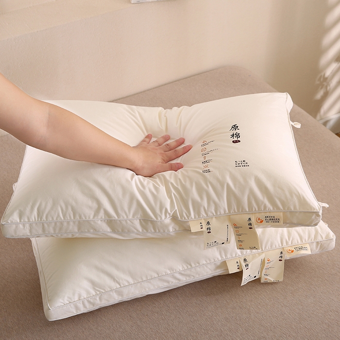 91家纺网 家纺一手货源 找家纺 （总）怡薇格枕芯 2025新款本色全棉原棉枕头枕芯