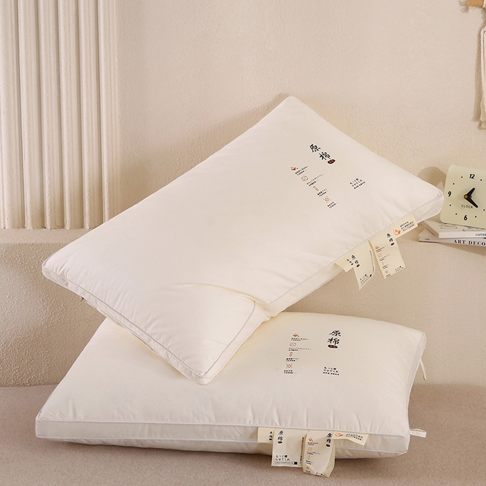 91家纺网 家纺一手货源 找家纺 （总）怡薇格枕芯 2025新款本色全棉原棉枕头枕芯