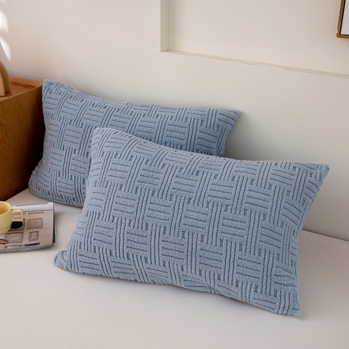 91家纺网 家纺一手货源 找家纺 牛魔王家居 2025新款加厚保暖羊羔绒冬被被子舒棉绒提花塔芙绒外贸跨境专供 暖冬系列-雾霾灰