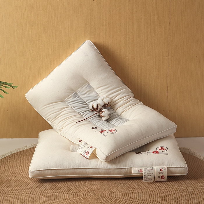 91家纺网 家纺一手货源 找家纺 （总）怡薇格枕芯 2025新款草本黄荆子决明子棉麻亲子护颈枕头