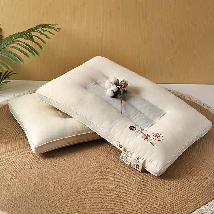 91家纺网 家纺一手货源 找家纺 （总）怡薇格枕芯 2025新款草本黄荆子决明子棉麻亲子护颈枕头