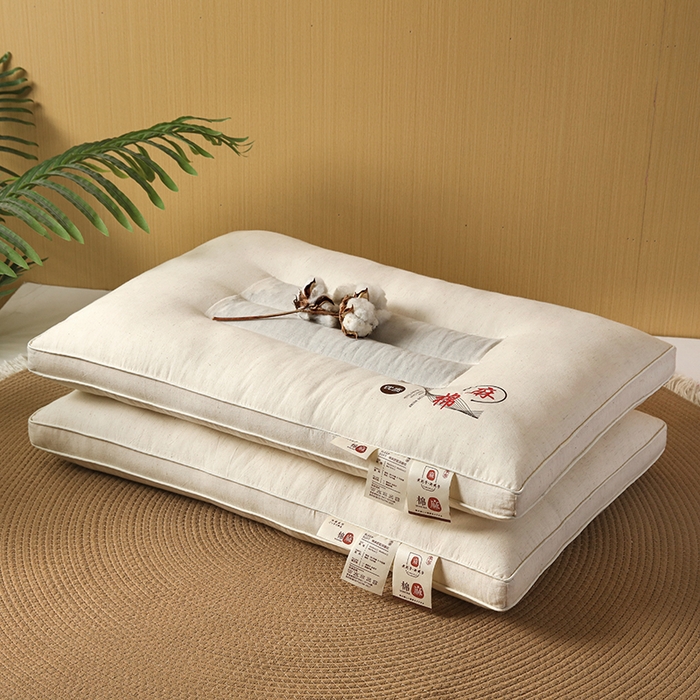 91家纺网 家纺一手货源 找家纺 （总）怡薇格枕芯 2025新款草本黄荆子决明子棉麻亲子护颈枕头