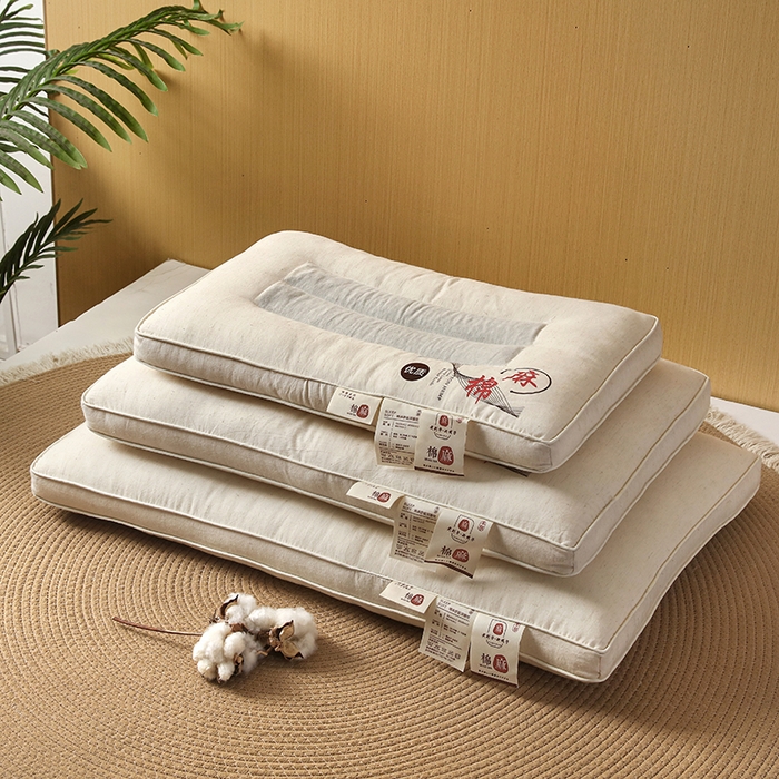 91家纺网 家纺一手货源 找家纺 （总）怡薇格枕芯 2025新款草本黄荆子决明子棉麻亲子护颈枕头