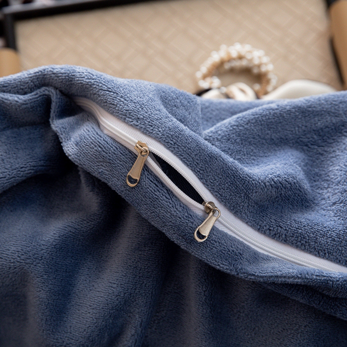 91家纺网 家纺一手货源 找家纺 懒猫家纺 2025新款牛奶绒拼角印花轻奢风四件套 轻奢豹纹-蓝