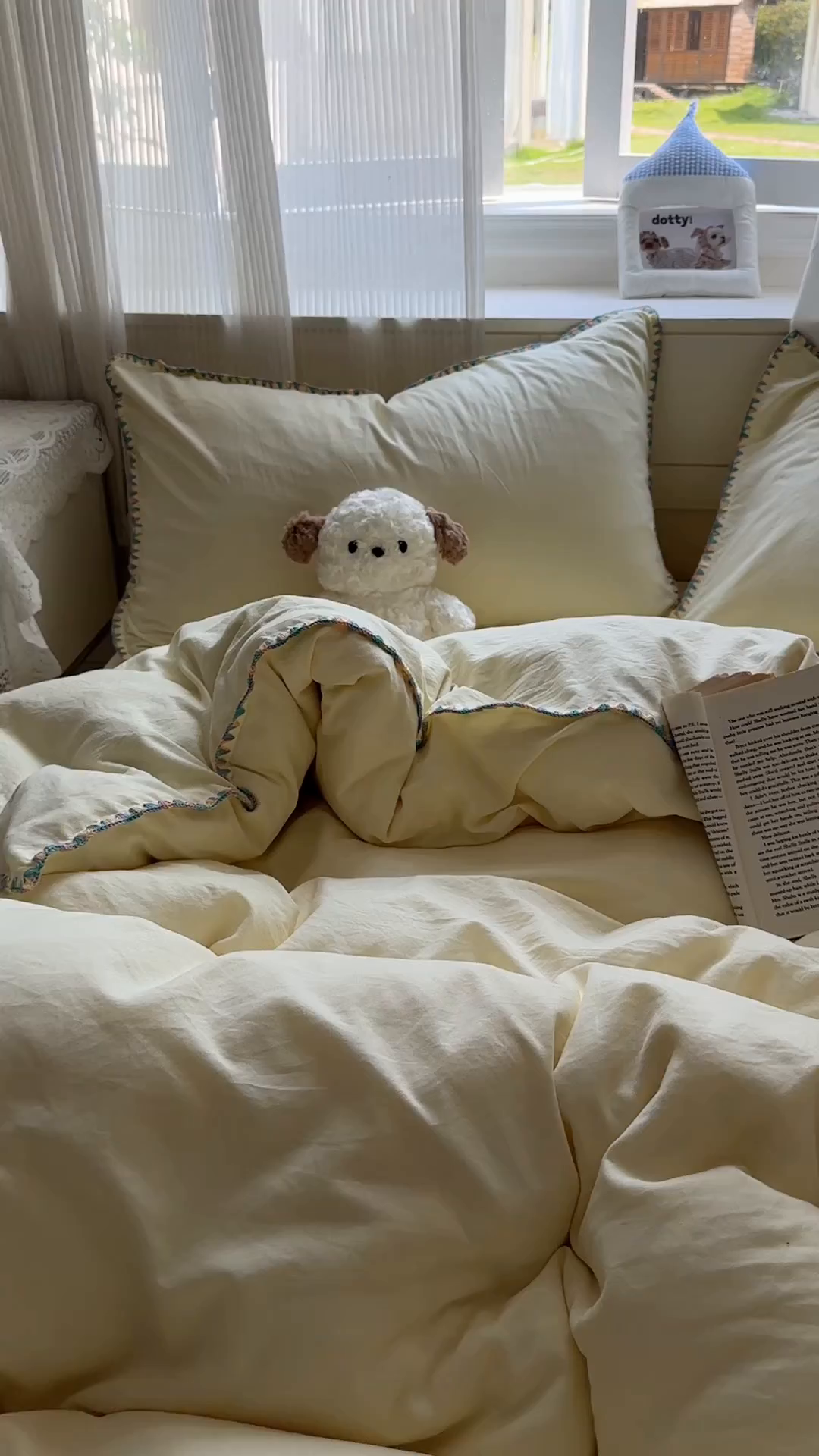 91家纺网 家纺一手货源 找家纺 冕悠家纺 2025新款A类七彩贝壳边水洗棉四件套 七彩-芝士