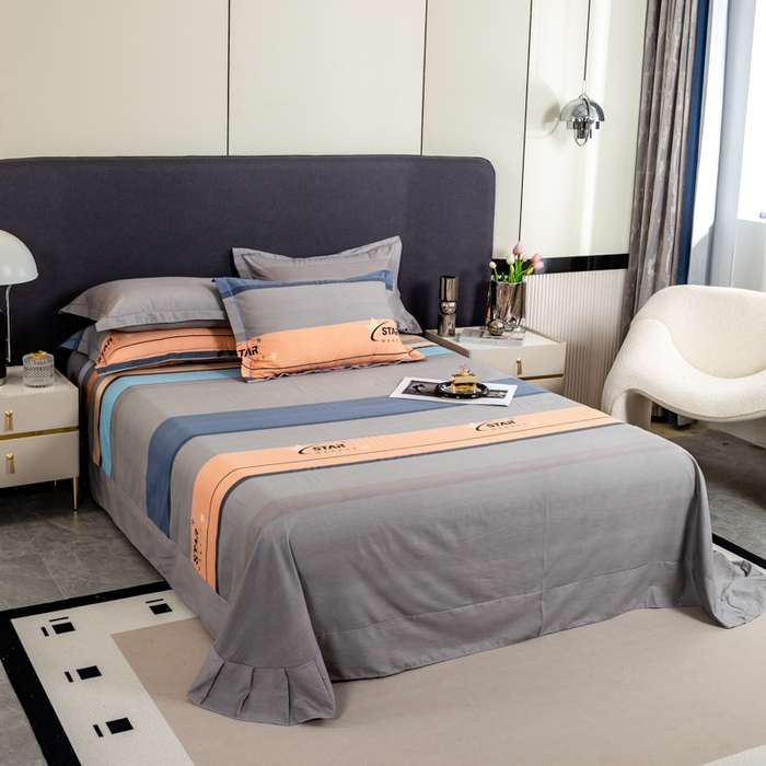 91家纺网 家纺一手货源 找家纺 威布斯家居 2025年9月更新全棉磨毛四件套 C全明星-灰