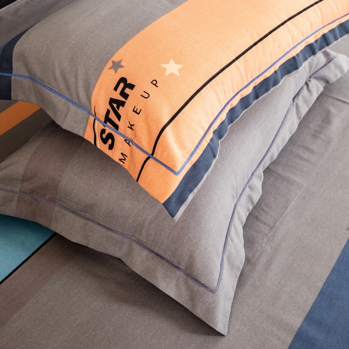 91家纺网 家纺一手货源 找家纺 威布斯家居 2025年9月更新全棉磨毛四件套 C全明星-灰