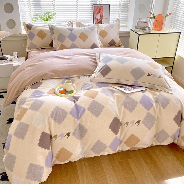 91家纺网 家纺一手货源 找家纺 威布斯家居 2025年9月更新全棉磨毛四件套 比利时 桔