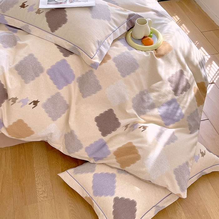 91家纺网 家纺一手货源 找家纺 威布斯家居 2025年9月更新全棉磨毛四件套 比利时 桔