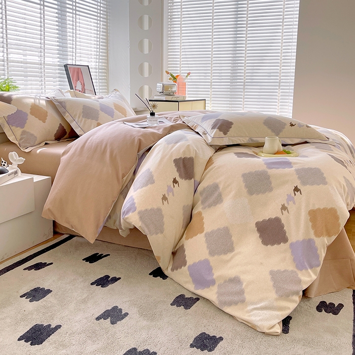 91家纺网 家纺一手货源 找家纺 威布斯家居 2025年9月更新全棉磨毛四件套 比利时 桔