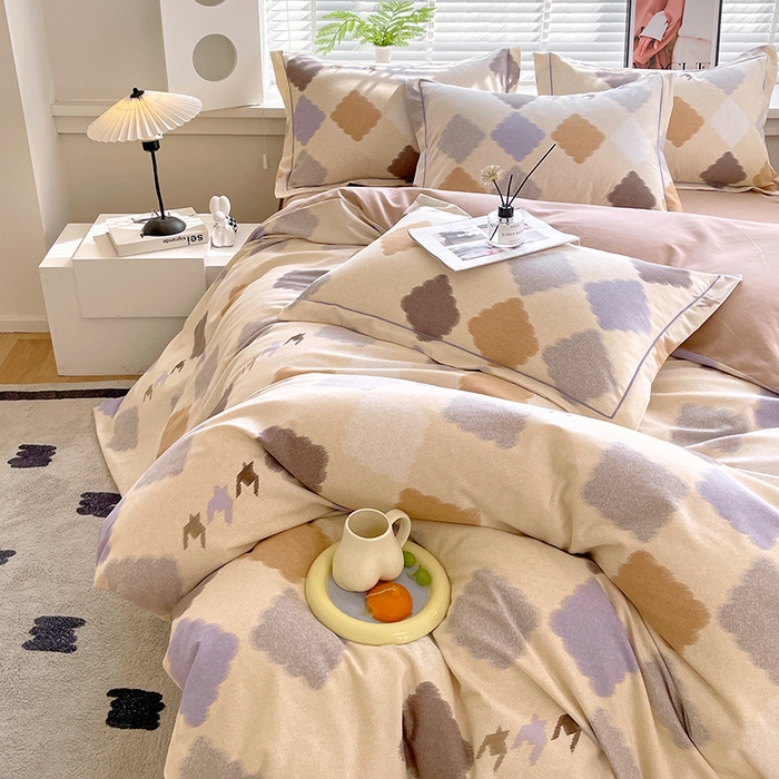 91家纺网 家纺一手货源 找家纺 威布斯家居 2025年9月更新全棉磨毛四件套 比利时 桔