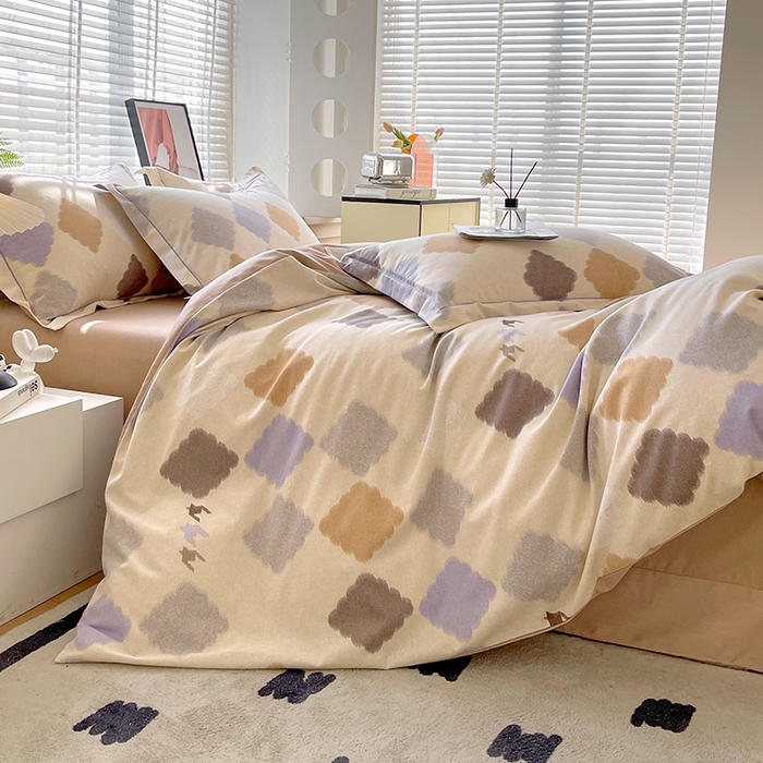 91家纺网 家纺一手货源 找家纺 威布斯家居 2025年9月更新全棉磨毛四件套 比利时 桔