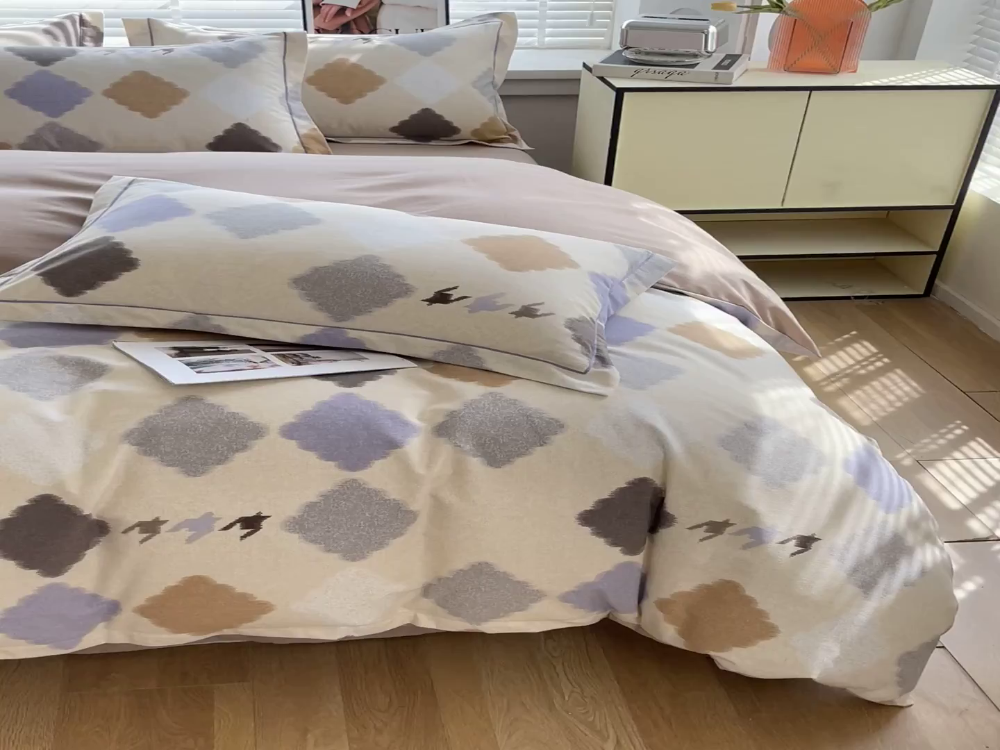 91家纺网 家纺一手货源 找家纺 威布斯家居 2025年9月更新全棉磨毛四件套 比利时 桔