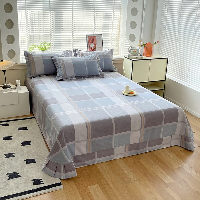 91家纺网 家纺一手货源 找家纺 威布斯家居 2025年9月更新全棉磨毛四件套 波斯记忆 蓝