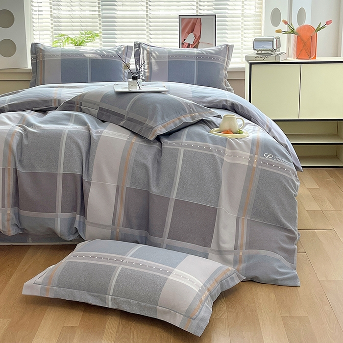 91家纺网 家纺一手货源 找家纺 威布斯家居 2025年9月更新全棉磨毛四件套 波斯记忆 蓝