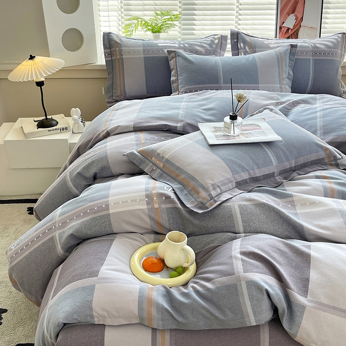 91家纺网 家纺一手货源 找家纺 威布斯家居 2025年9月更新全棉磨毛四件套 波斯记忆 蓝