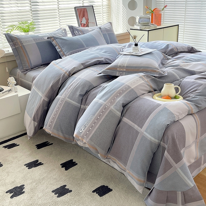 91家纺网 家纺一手货源 找家纺 威布斯家居 2025年9月更新全棉磨毛四件套 波斯记忆 蓝