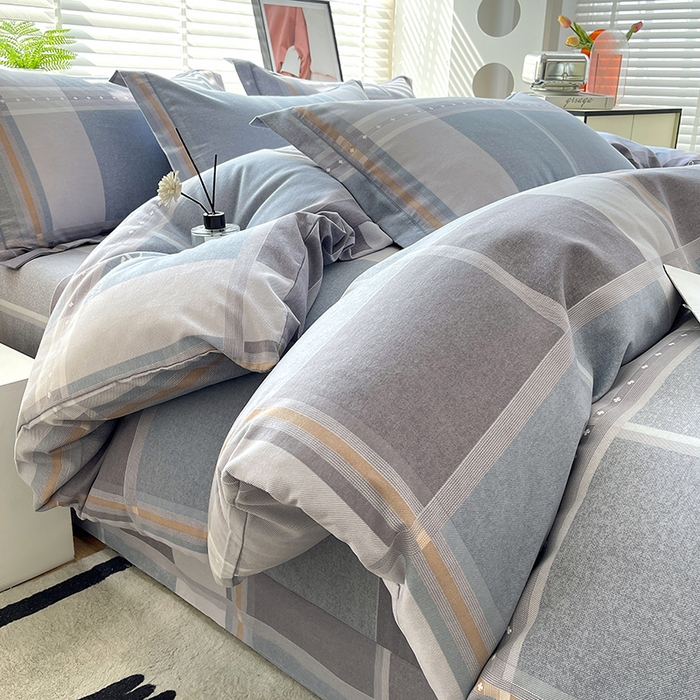 91家纺网 家纺一手货源 找家纺 威布斯家居 2025年9月更新全棉磨毛四件套 波斯记忆 蓝