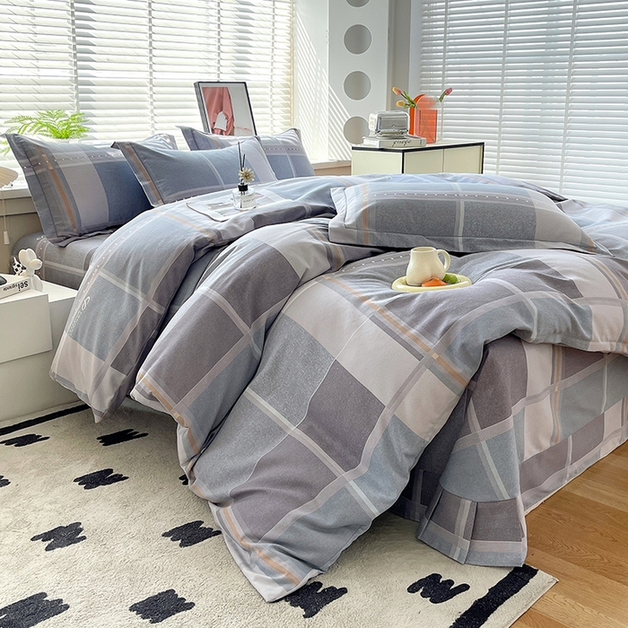 91家纺网 家纺一手货源 找家纺 威布斯家居 2025年9月更新全棉磨毛四件套 波斯记忆 蓝