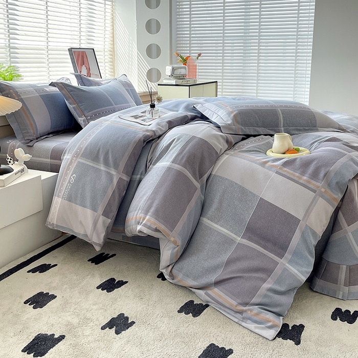 91家纺网 家纺一手货源 找家纺 威布斯家居 2025年9月更新全棉磨毛四件套 波斯记忆 蓝