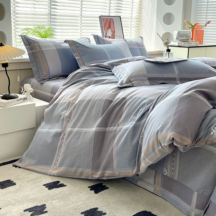 91家纺网 家纺一手货源 找家纺 威布斯家居 2025年9月更新全棉磨毛四件套 波斯记忆 蓝