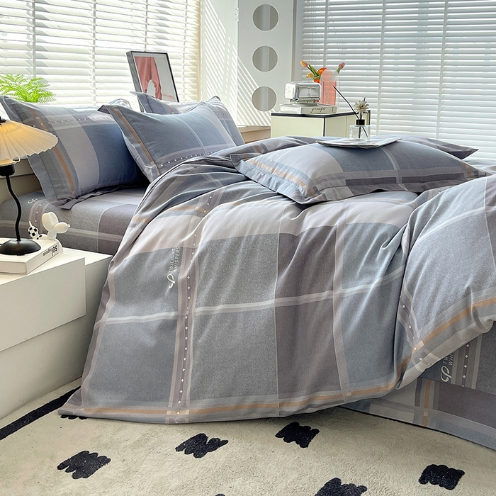 91家纺网 家纺一手货源 找家纺 威布斯家居 2025年9月更新全棉磨毛四件套 波斯记忆 蓝