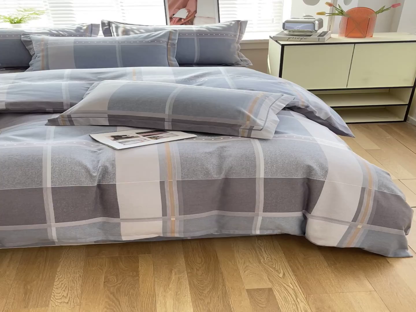 91家纺网 家纺一手货源 找家纺 威布斯家居 2025年9月更新全棉磨毛四件套 波斯记忆 蓝