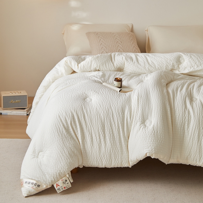 91家纺网 家纺一手货源 找家纺 （总）大彩家居 2025新款A类亲肤泡泡纱棉花被被子被芯