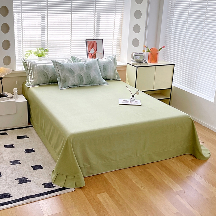 91家纺网 家纺一手货源 找家纺 威布斯家居 2025年9月更新全棉磨毛四件套 闪耀 绿