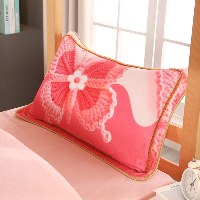 91家纺网 家纺一手货源 找家纺 雨洋家纺 2025新款学生季加厚保暖牛奶绒金貂绒婴儿宝宝学生三件套 蝶恋