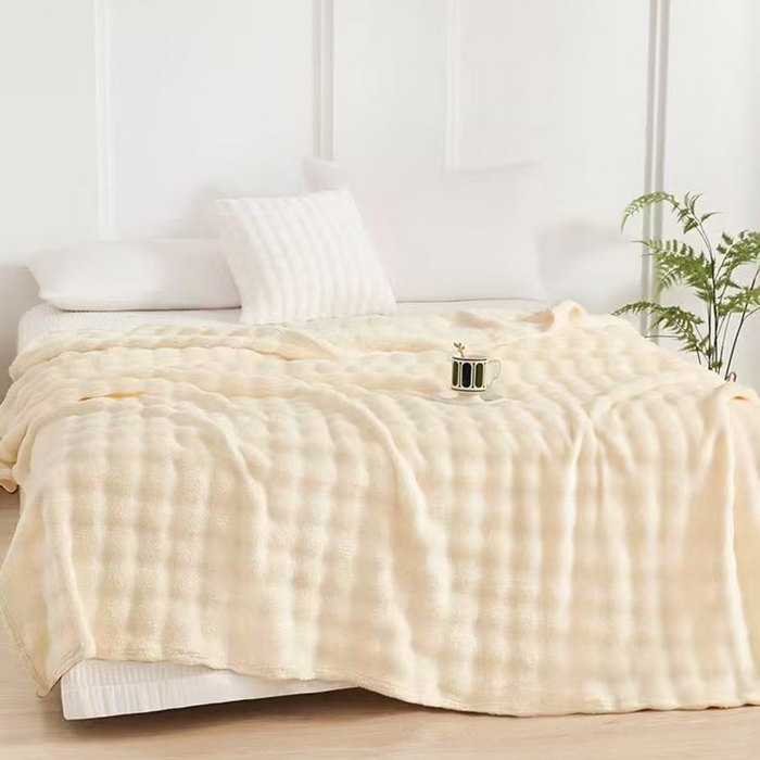 91家纺网 家纺一手货源 找家纺 （总）欧喜璐 2025新款简约舒适纯色毛毯