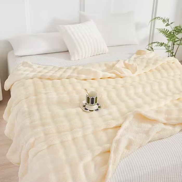 91家纺网 家纺一手货源 找家纺 （总）欧喜璐 2025新款简约舒适纯色毛毯