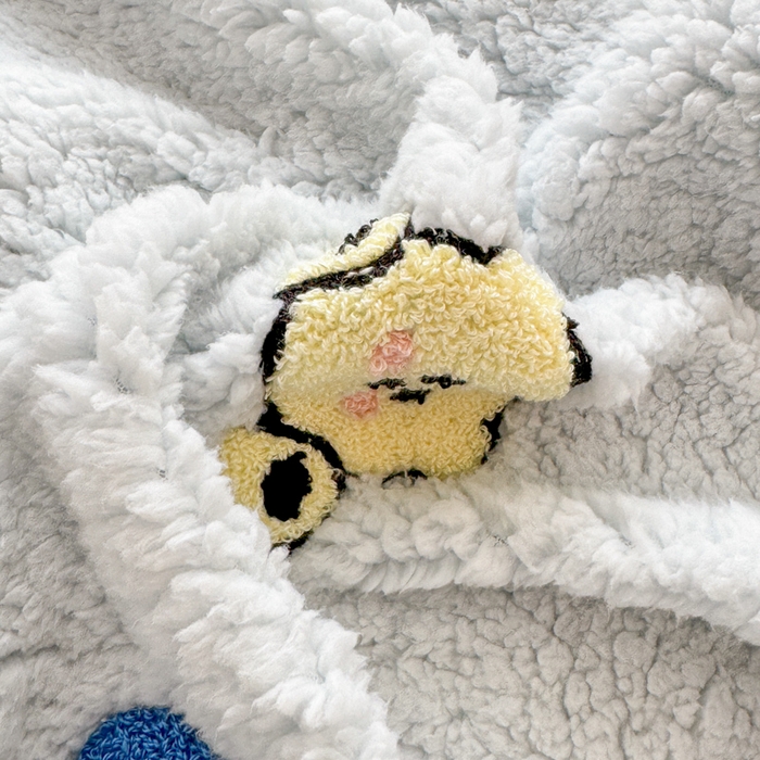 91家纺网 家纺一手货源 找家纺 懒猫家纺 2024新款羊羔绒刺绣四件套 暖心熊