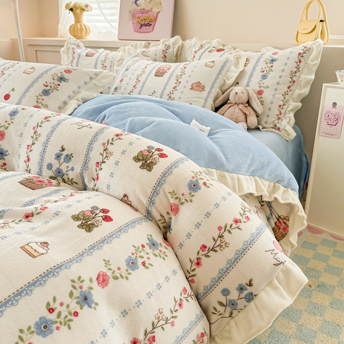 91家纺网 家纺一手货源 找家纺 （总）懒猫家纺 2025新款韩版牛奶绒四件套