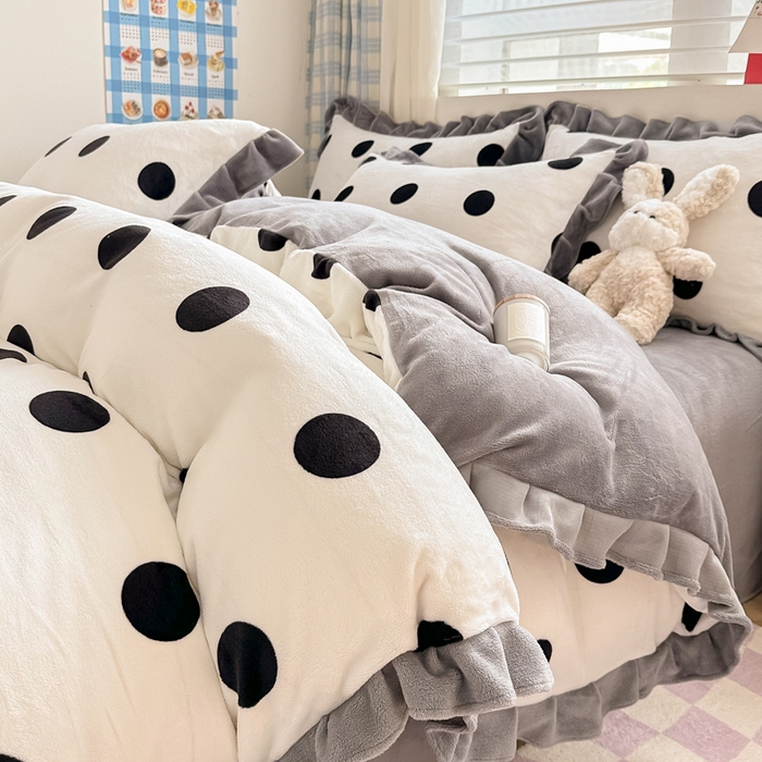 91家纺网 家纺一手货源 找家纺 （总）懒猫家纺 2025新款韩版牛奶绒四件套