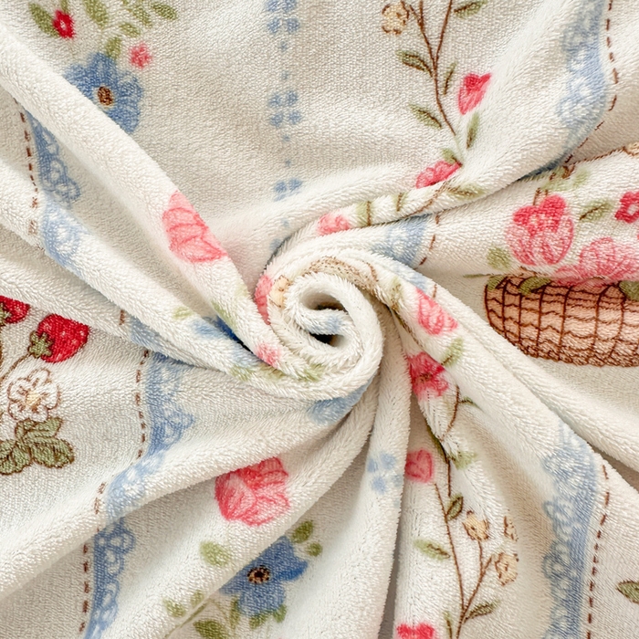 91家纺网 家纺一手货源 找家纺 懒猫家纺 2025新款韩版牛奶绒四件套 花园小兔