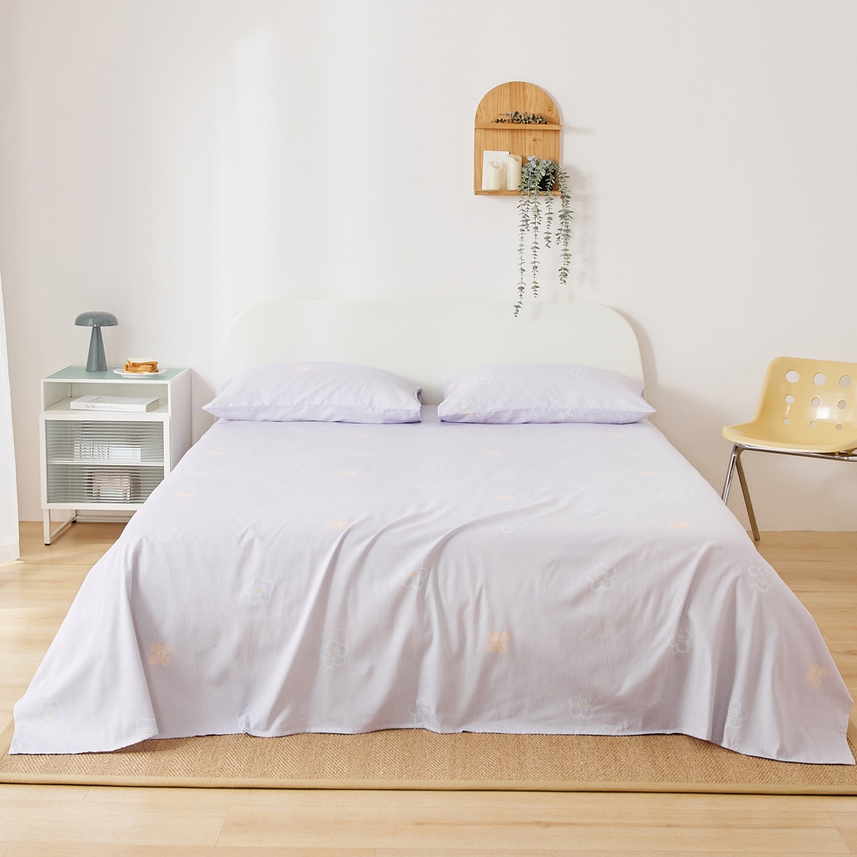 91家纺网 家纺一手货源 找家纺 （总）EH家居 2025新款全棉小清新印花单床单-织光系列