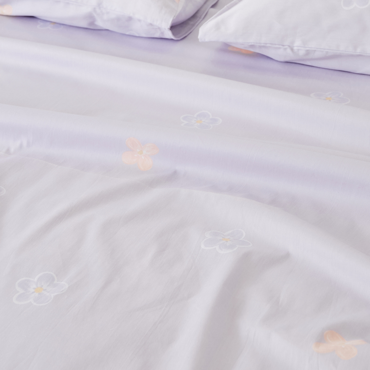 91家纺网 家纺一手货源 找家纺 EH家居 2025新款全棉小清新印花单床单-织光系列 织梦花