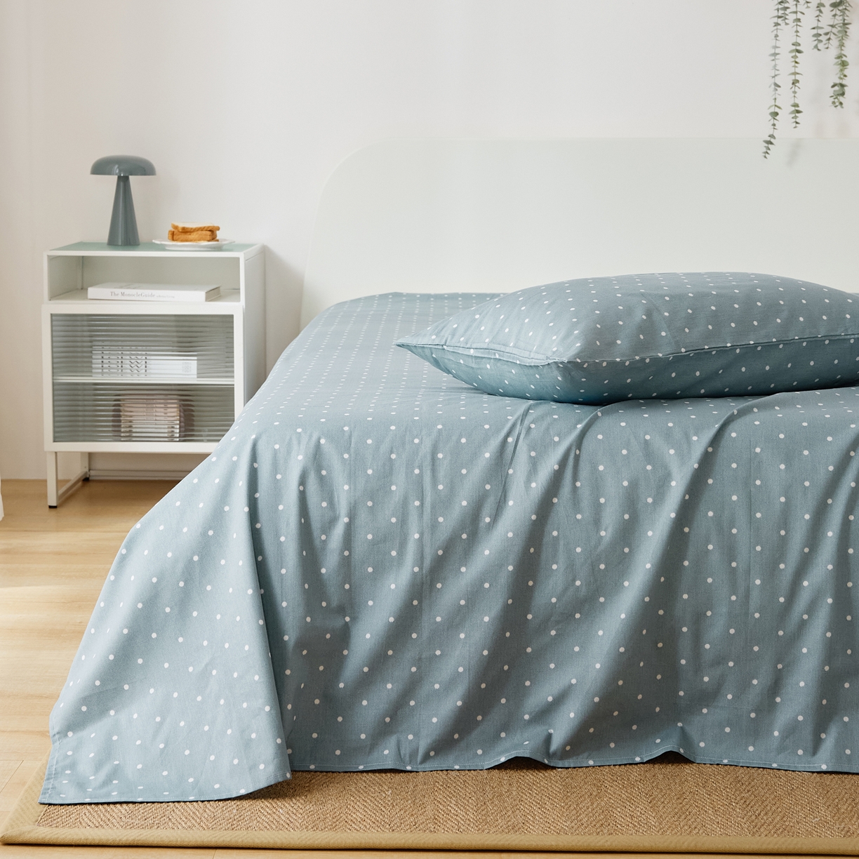 91家纺网 家纺一手货源 找家纺 EH家居 2025新款全棉小清新印花单床单-织光系列 木兰波点