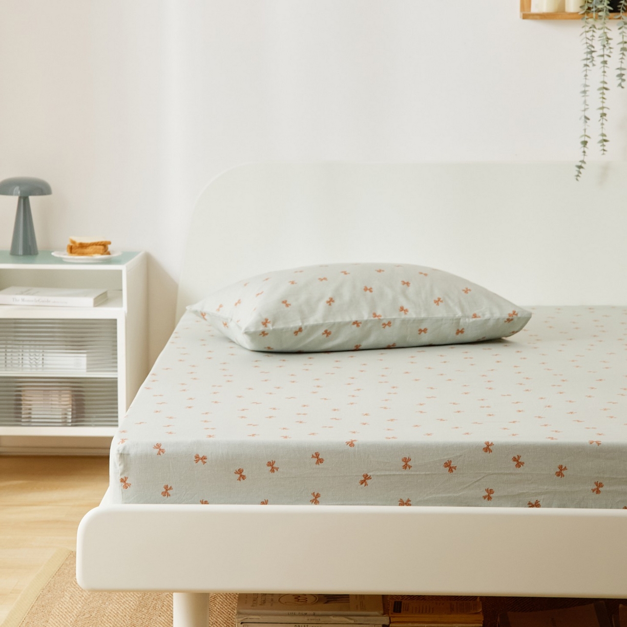 91家纺网 家纺一手货源 找家纺 EH家居 2025新款全棉小清新印花单床笠-织光系列 情书