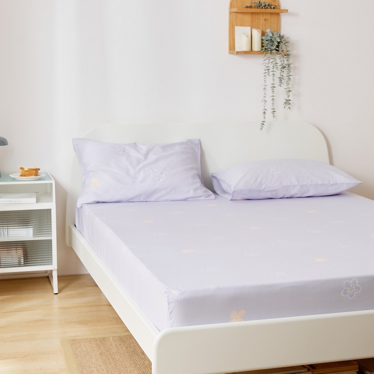 91家纺网 家纺一手货源 找家纺 EH家居 2025新款全棉小清新印花单床笠-织光系列 织梦花