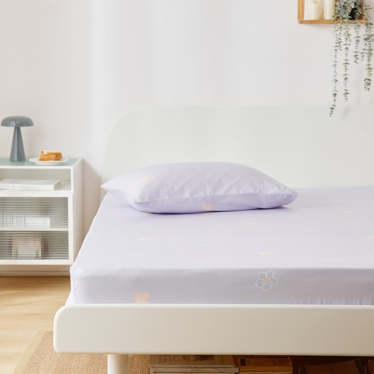 91家纺网 家纺一手货源 找家纺 EH家居 2025新款全棉小清新印花单床笠-织光系列 织梦花