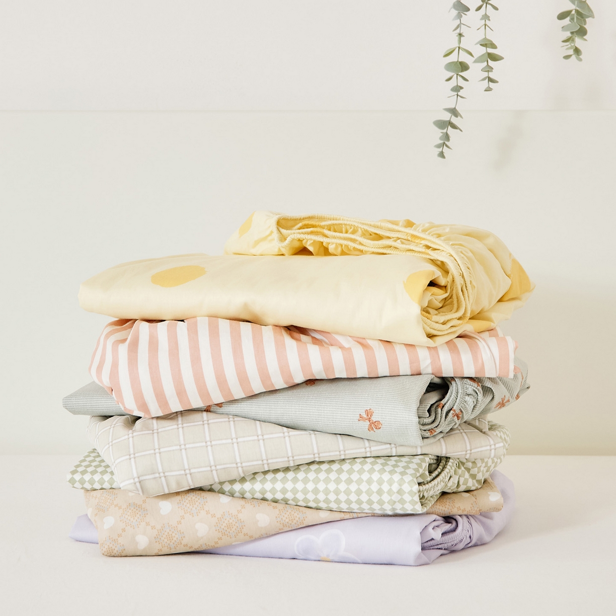 EH家居 2025新款全棉小清新印花单床笠-织光系列 组合图仅供展示