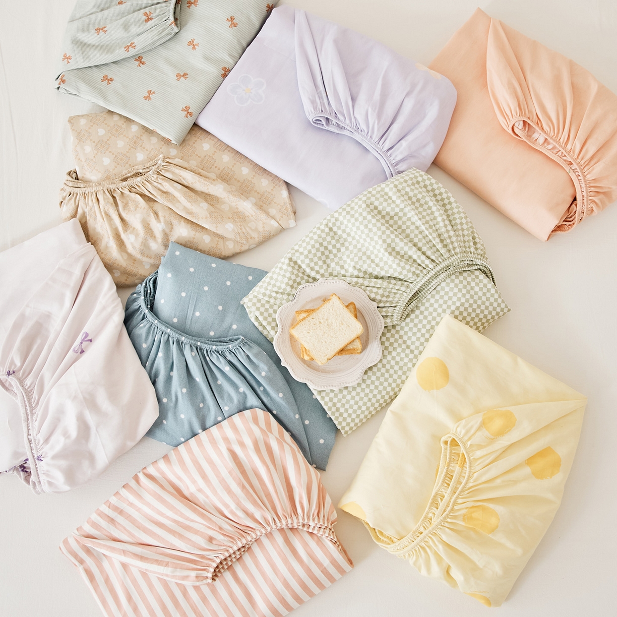 91家纺网 家纺一手货源 找家纺 （总）EH家居 2025新款全棉小清新印花单床笠-织光系列