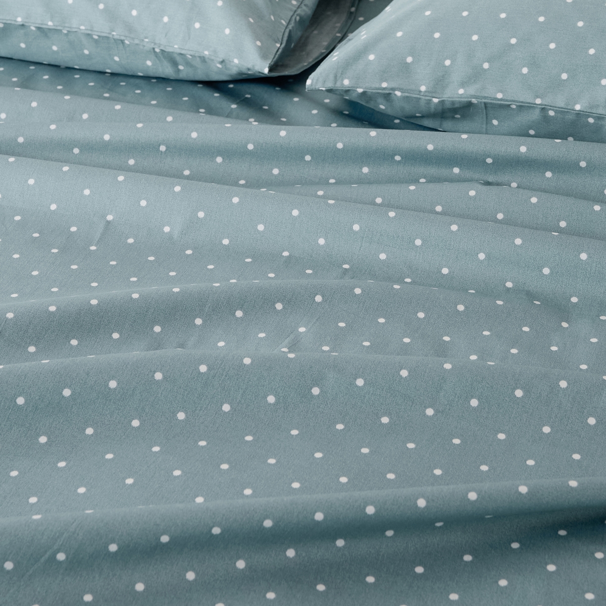 91家纺网 家纺一手货源 找家纺 EH家居 2025新款全棉小清新印花单床单-织光系列 木兰波点