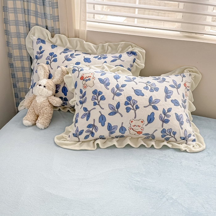 91家纺网 家纺一手货源 找家纺 懒猫家纺 2025新款韩版牛奶绒四件套 快乐熊