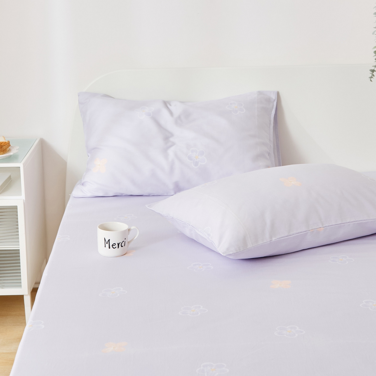 91家纺网 家纺一手货源 找家纺 EH家居 2025新款全棉小清新印花单枕套-织光系列 织梦花