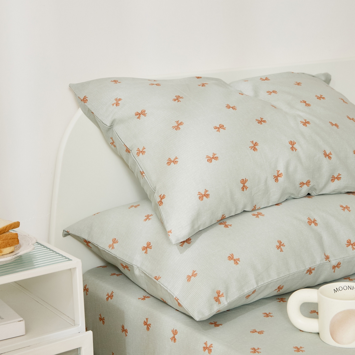 91家纺网 家纺一手货源 找家纺 EH家居 2025新款全棉小清新印花单枕套-织光系列 情书